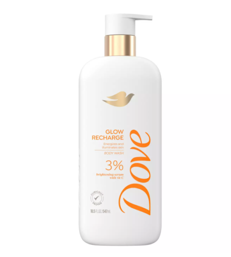 Dove Glow Recharge 3% Brightening Serum with Vitamin C Body Wash 547ml