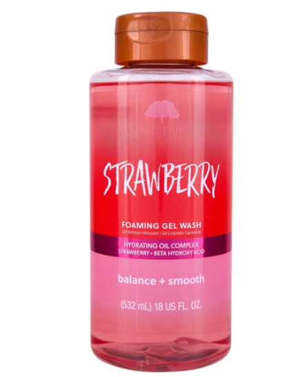 Tree Hut Strawberry Foaming Gel Body Wash 532ml